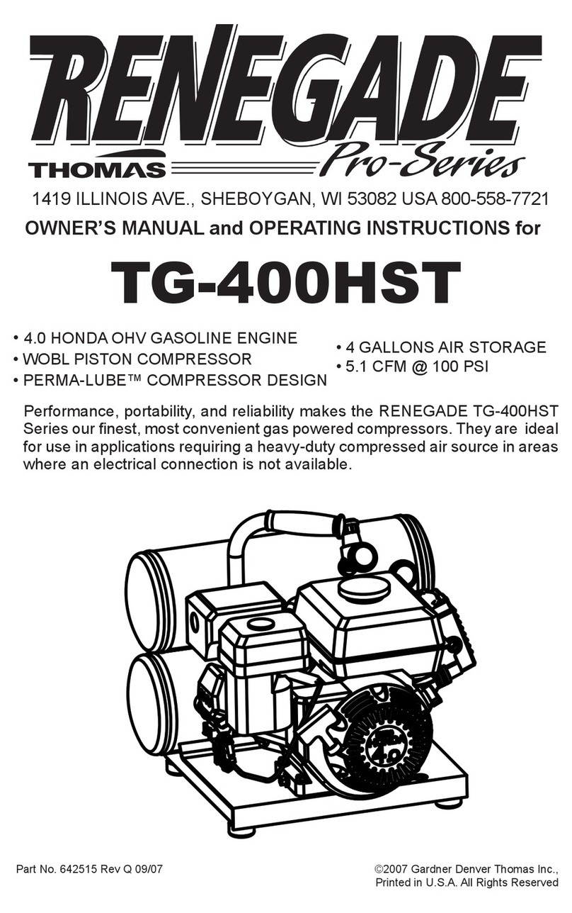 Thomas Renegade Pro Series Owner's Manual and Operating Instructions