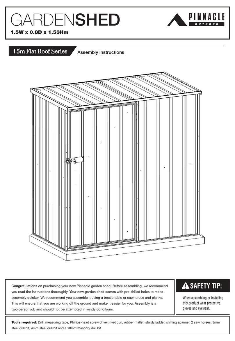 Pinnacle Outdoor 1.5m Flat Roof Series Assembly instructions