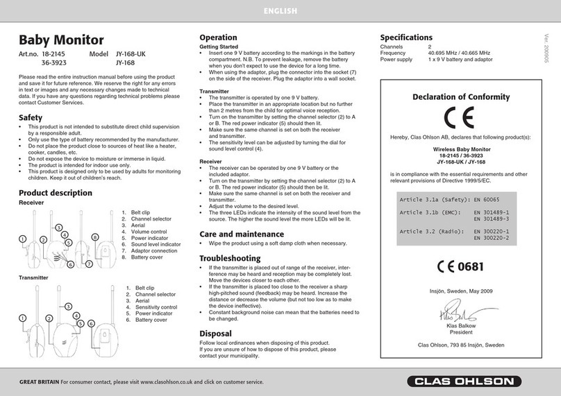 Clas Ohlson JY-168-UK instruction manual