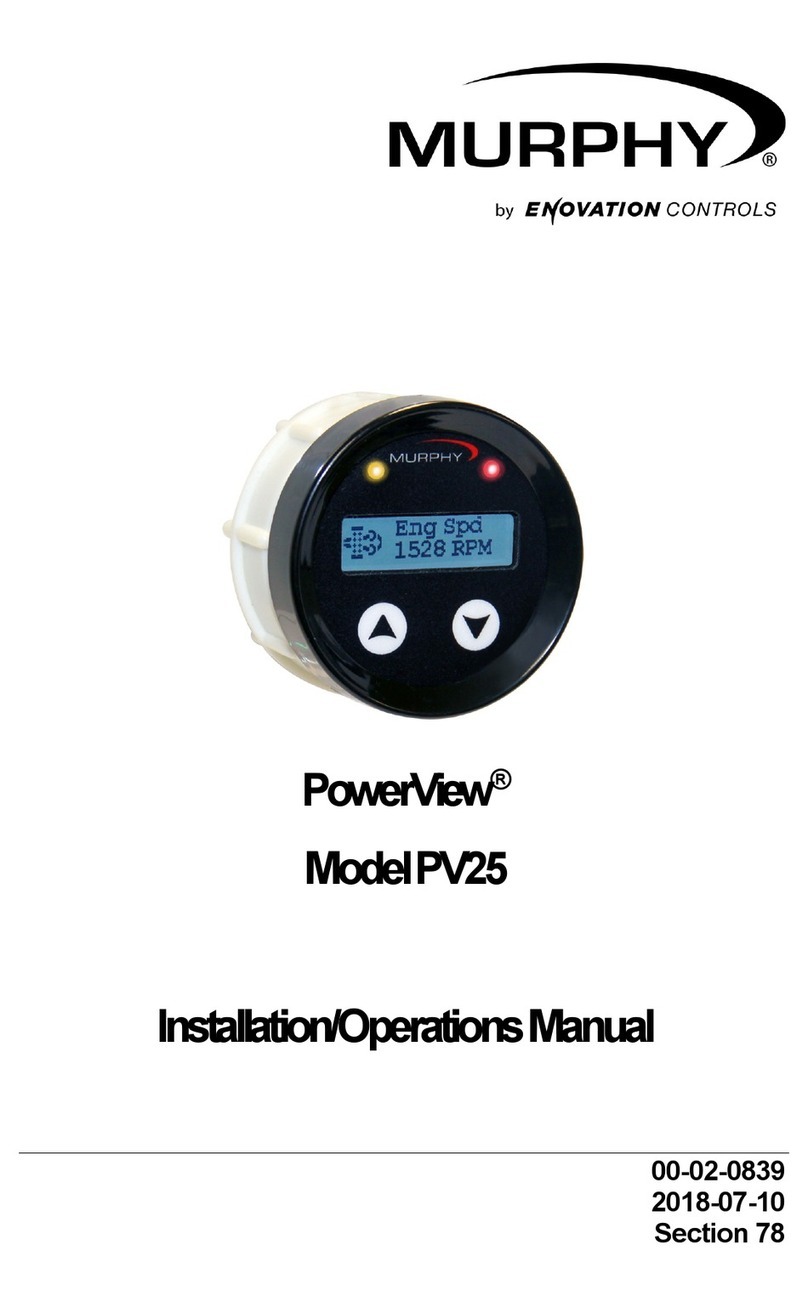 Enovation Controls MURPHY PowerView PV25 Installation & operation manual Enovation Controls MURPHY PowerView PV25 Installation & operation manual