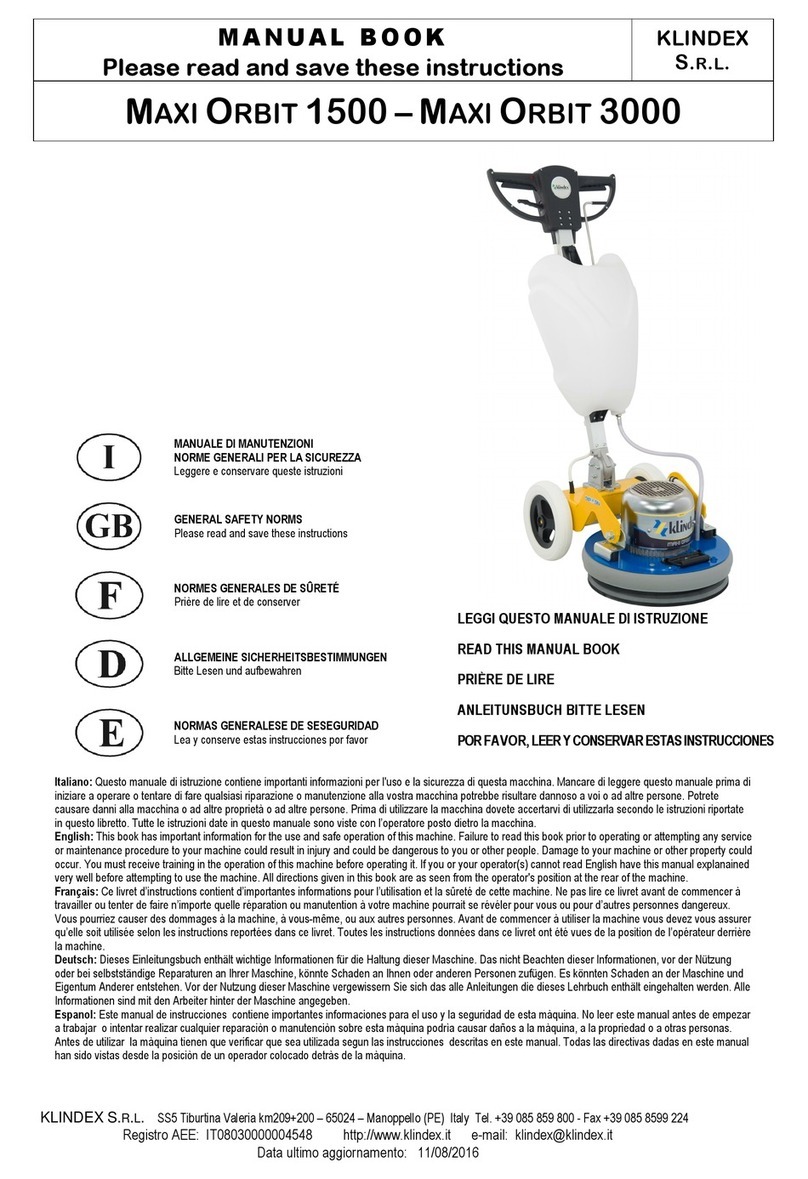 KLINDEX MAXI ORBIT 1500 Product guide