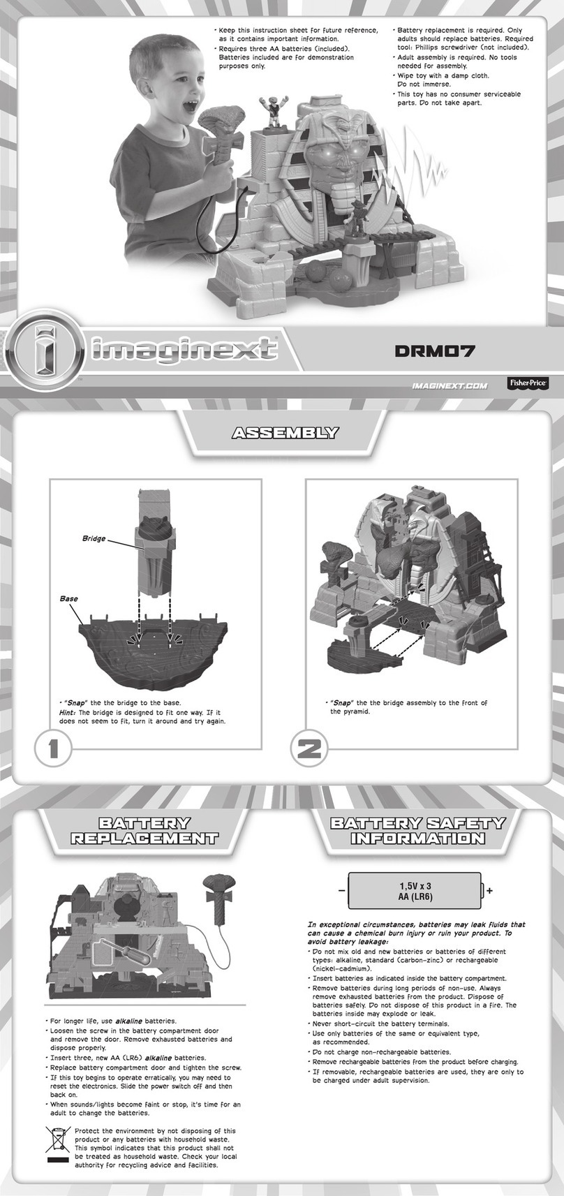 Fisher-Price Imaginext DRM07 User manual