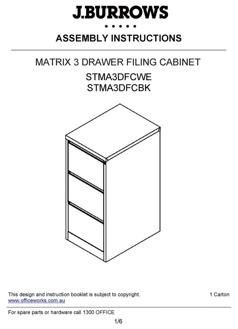 J.Burrows MATRIX 3 DRAWER FILING CABINET STMA3DFCWE User manual J.Burrows MATRIX 3 DRAWER FILING CABINET STMA3DFCWE User manual