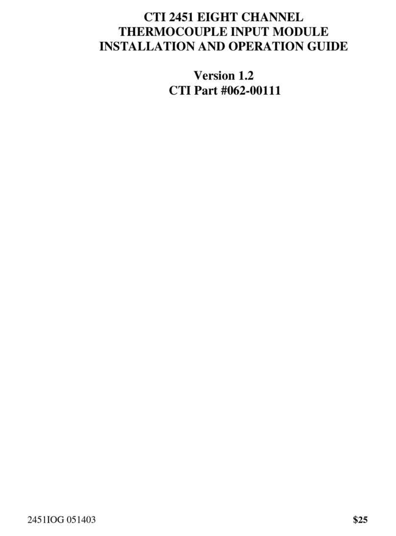 Control Technologies CTI 2451 Operating instructions