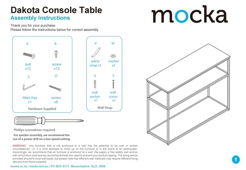 Mocka Dakota Console Table User manual