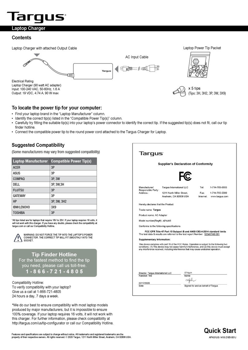 Targus APA31US User manual