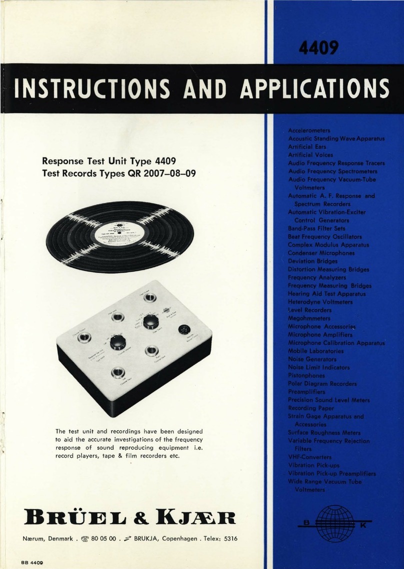 BRUEL & KJAER 4409 Instructions and applications
