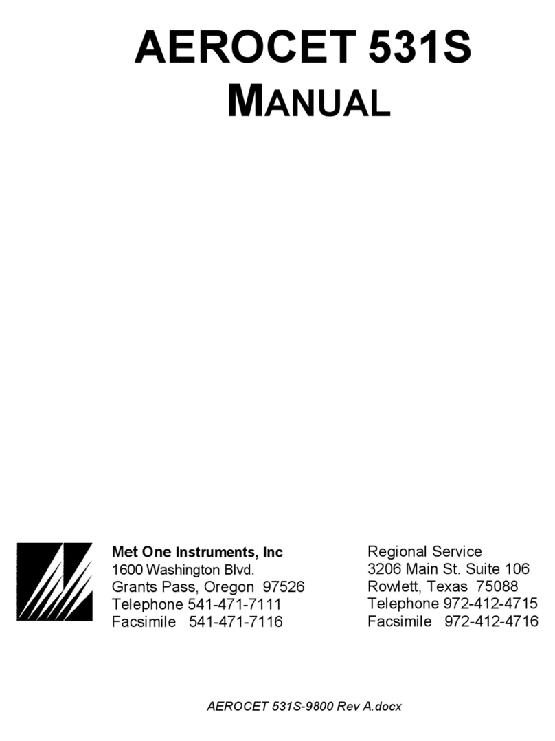 Met One Instruments AEROCET 531S User manual Met One Instruments AEROCET 531S User manual