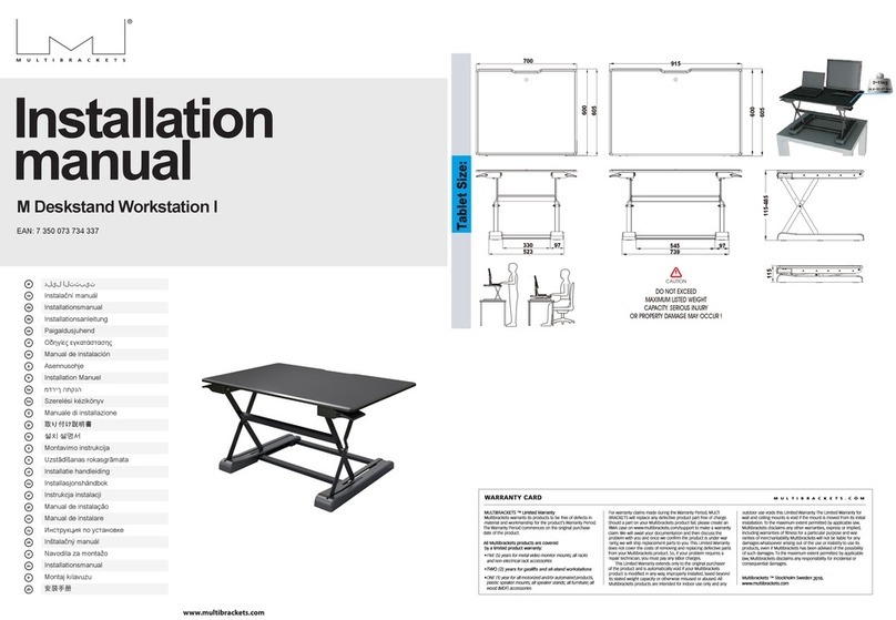 Multibrackets M Deskstand Workstation I installation manual Multibrackets M Deskstand Workstation I installation manual