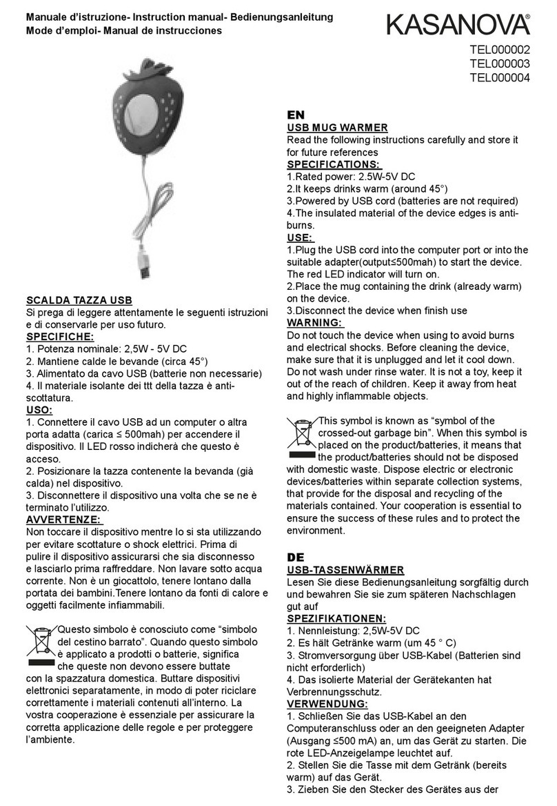 Kasanova TEL000002 instruction manual
