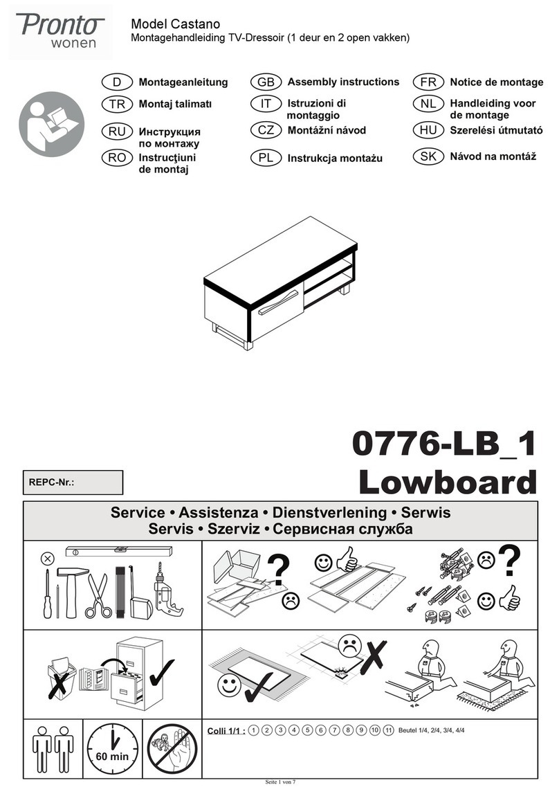 Pronto wonen Castano Lowboard 0776-LB 1 Assembly instructions Pronto wonen Castano Lowboard 0776-LB 1 Assembly instructions