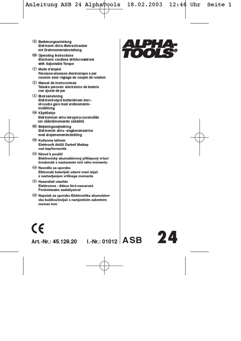 Alpha tools ASB 24 User manual