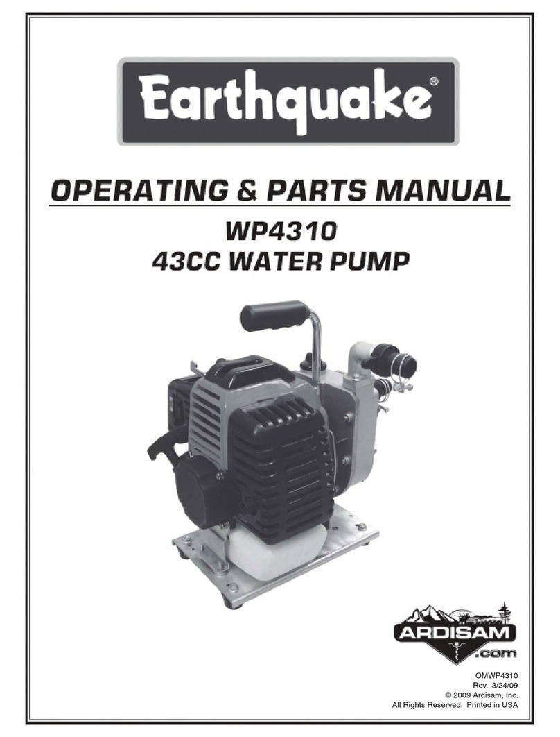 Ardisam EarthQuake WP4310 Operating & parts manual