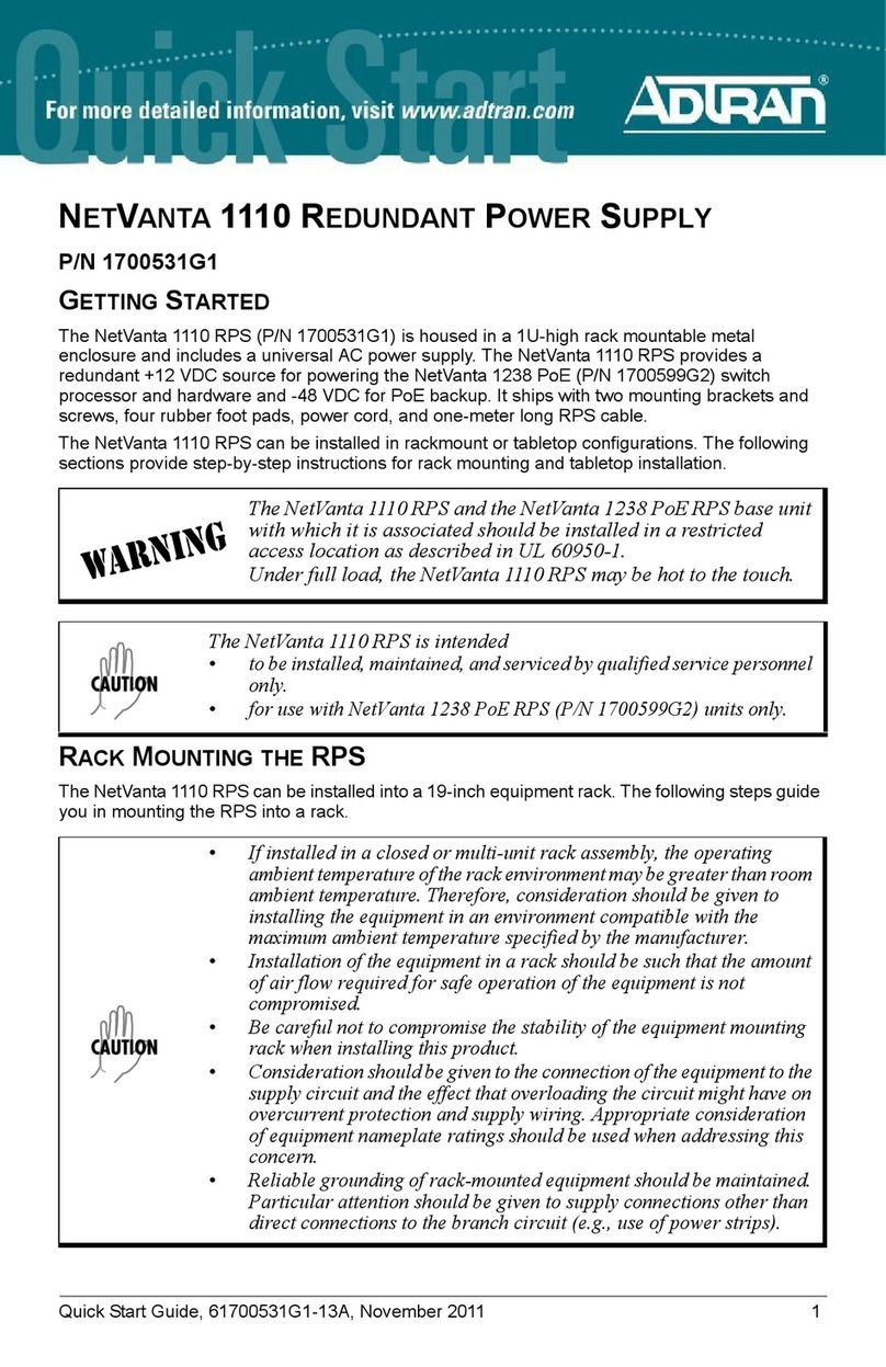 ADTRAN NetVanta 1110 User manual