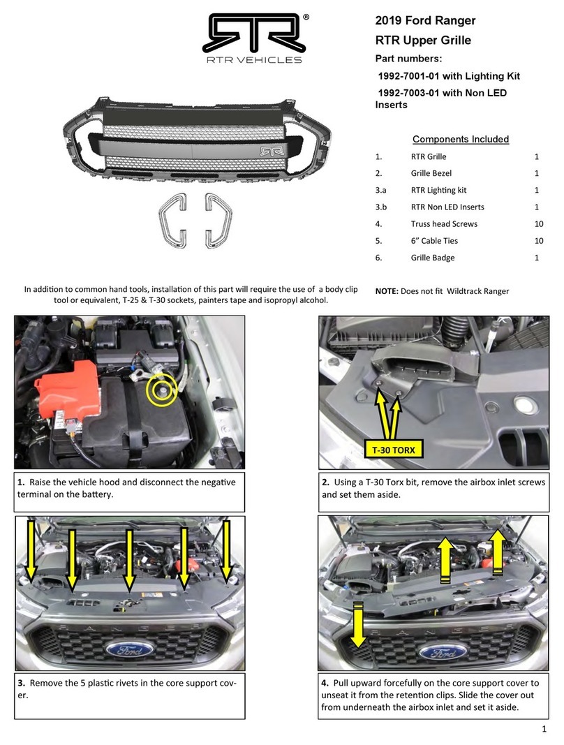 RTR 1992-7001-01 installation instructions