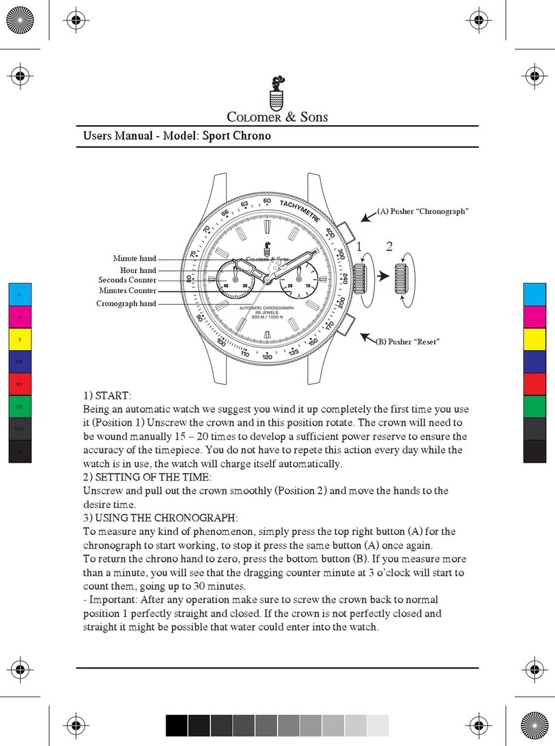 Colomer & Sons Sport Chrono user manual