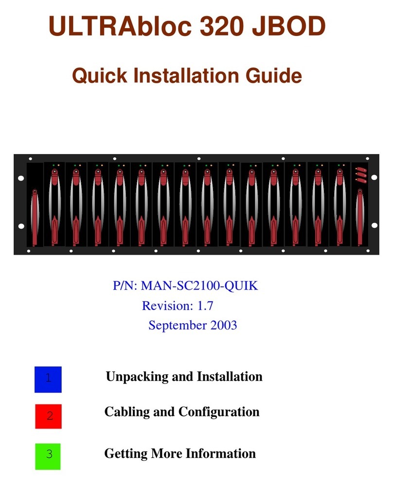 Adaptec ULTRAbloc 320 JBOD Quick installation guide