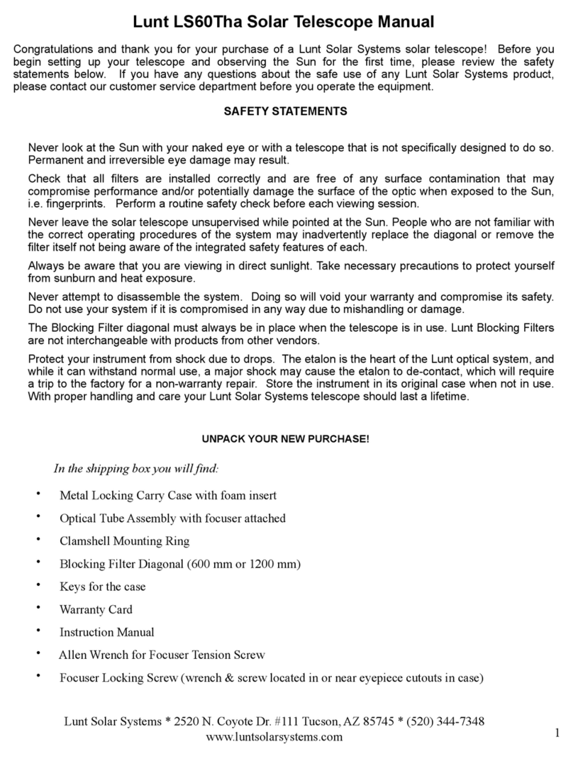 Lunt Solar Systems LS60Tha User manual
