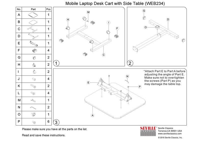 Seville Classics WEB234 quick start guide