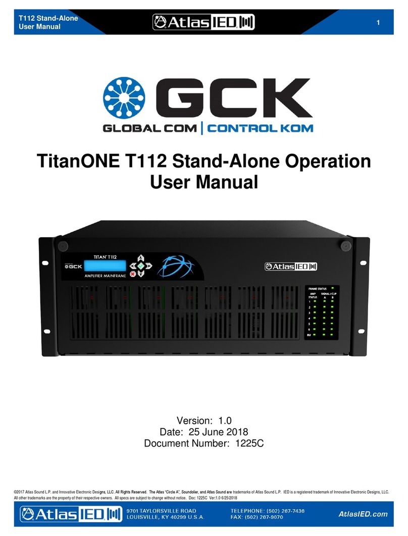 Atlas LED GCK TitanONE T112 Operation user's manual