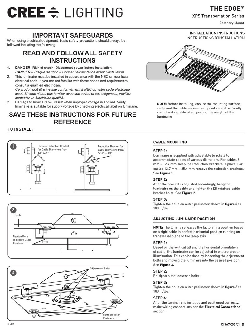 CREE LIGHTING THE EDGE XPS Transportation Series User manual