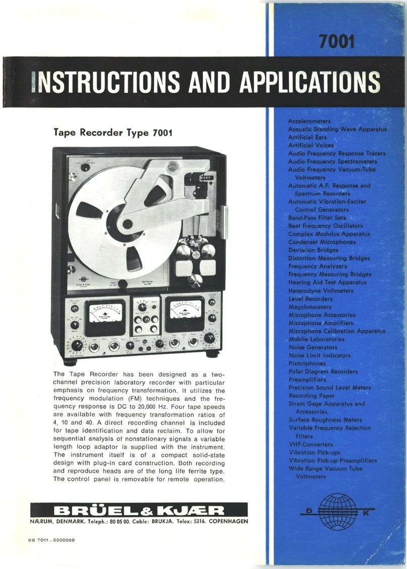 Brüel & Kjær 7001 Instructions and applications