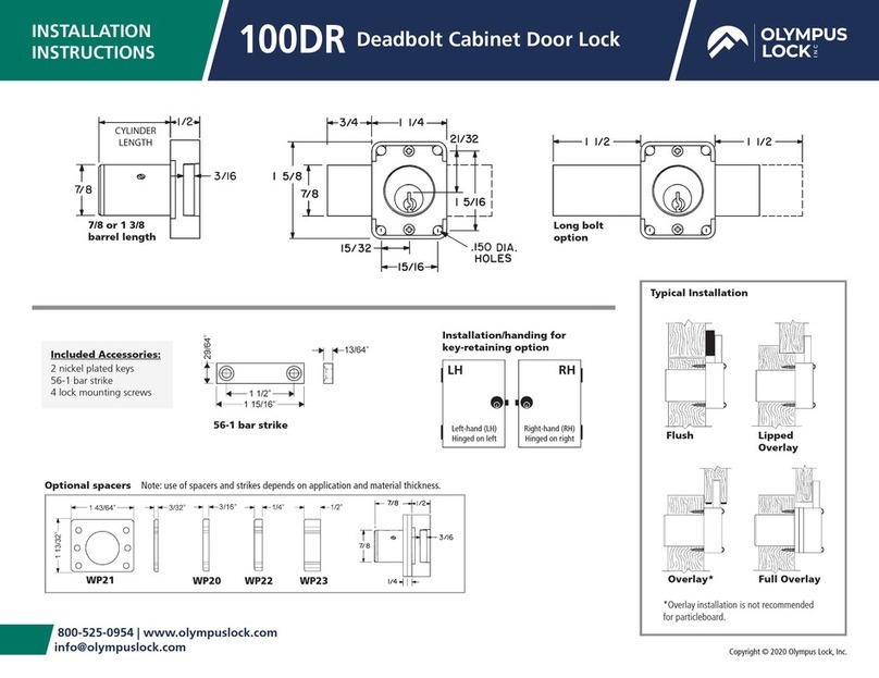 Olympus Lock 100DR installation instructions Olympus Lock 100DR installation instructions