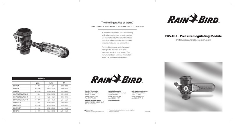 Rain Bird PRS-DIAL Installation and operation guide