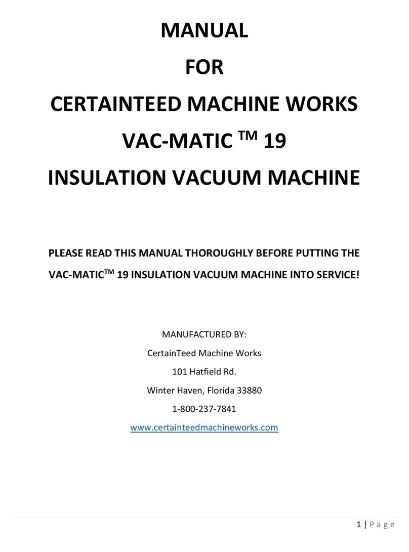 CertainTeed VAC-MATIC 19 manual