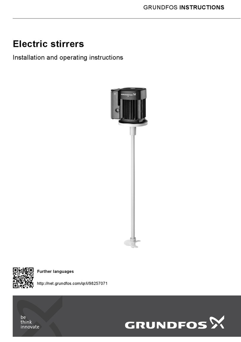 Grundfos El.stirrer f.60l tank Installation and operating instructions