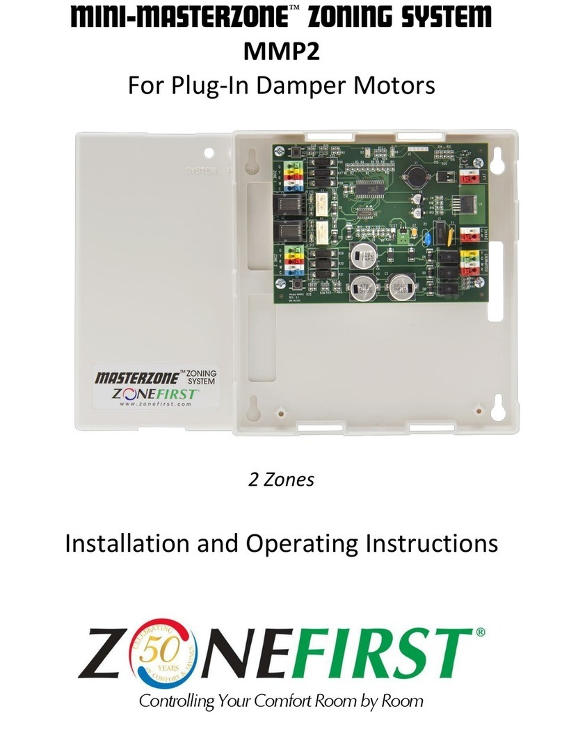 Zonefirst MINI-MASTERZONE MMP2 Installation and operating instructions