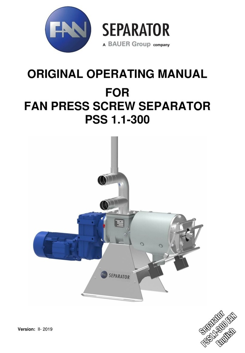 Bauer FAN Separator PSS 1.1-300 User manual