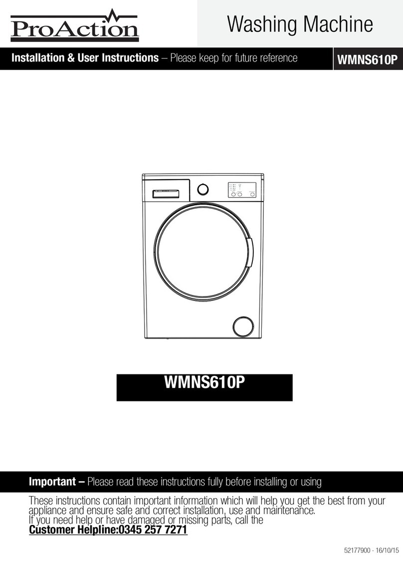 Argos ProAction WMNS610P Installation & user's instructions