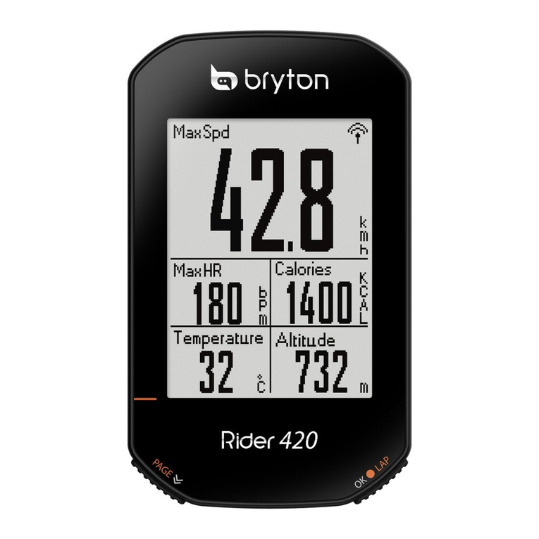 Bryton Rider 420 manual