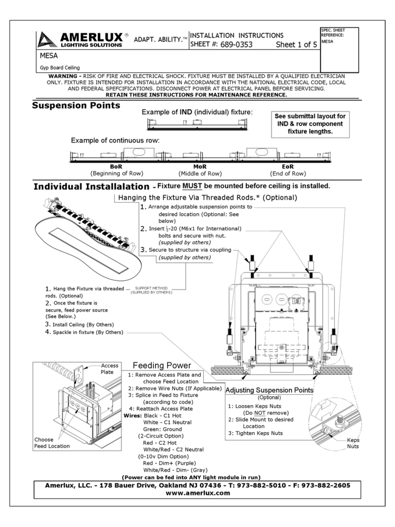 Amerlux MESA installation instructions