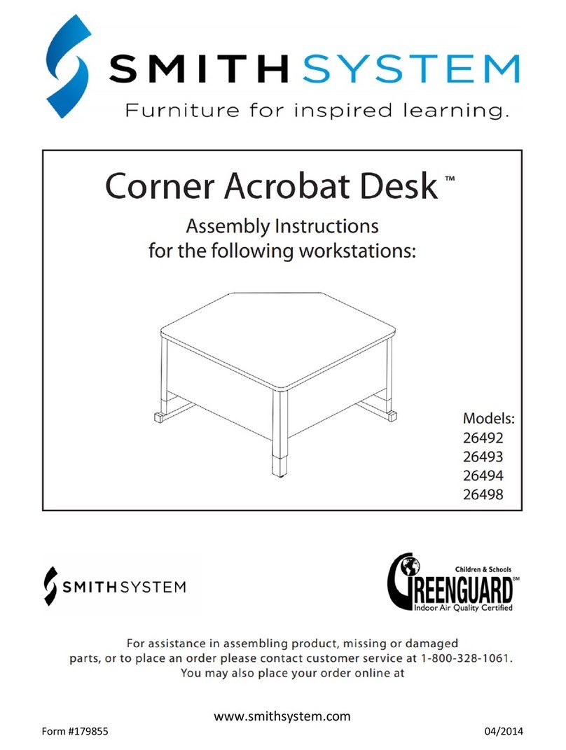 SMITH SYSTEM Corner Acrobat Desk 26492 User manual