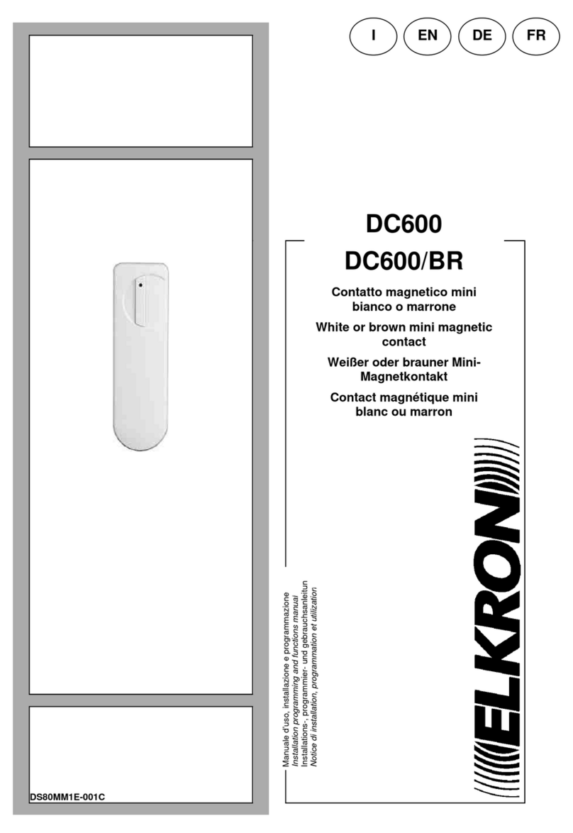 Elkron DC600 Installation, programming and functions manual