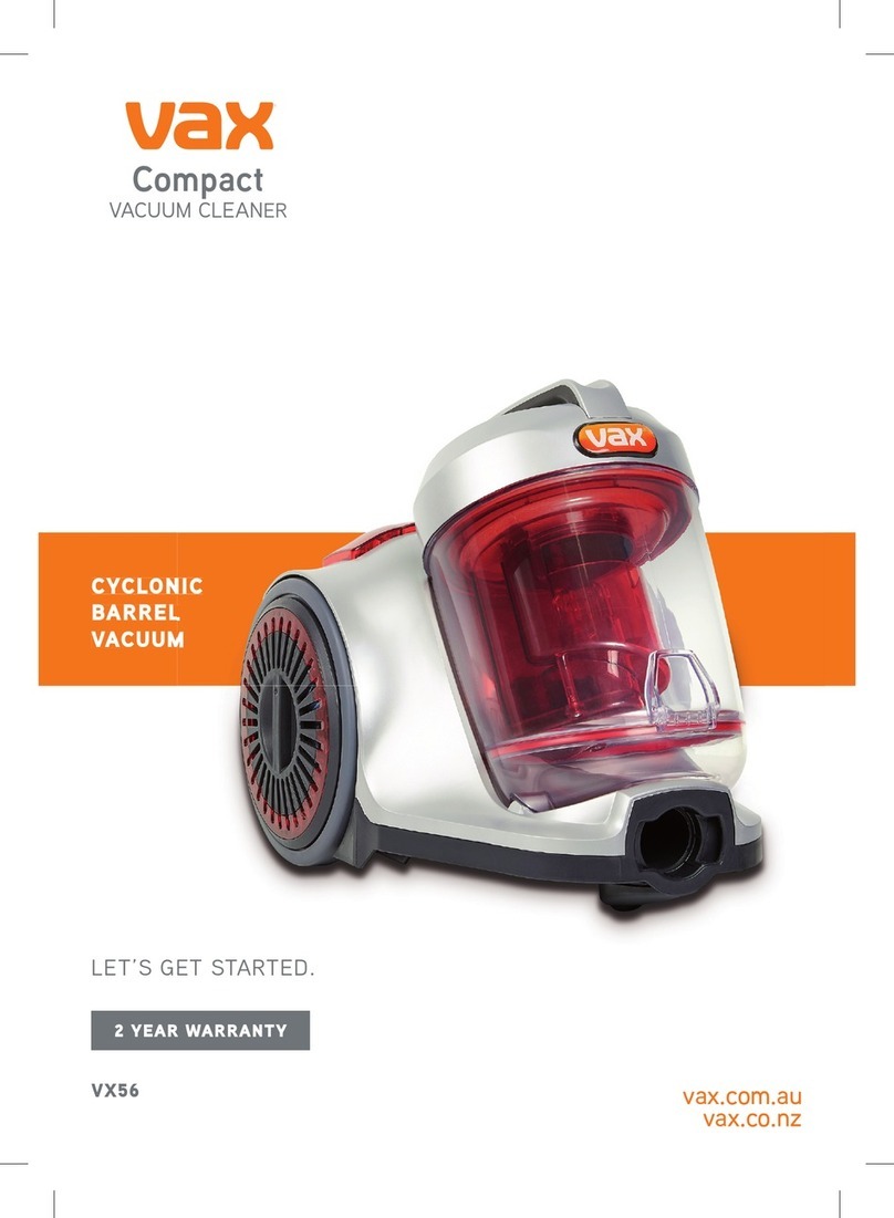 Vax Compact VX56 Installation instructions Vax Compact VX56 Installation instructions
