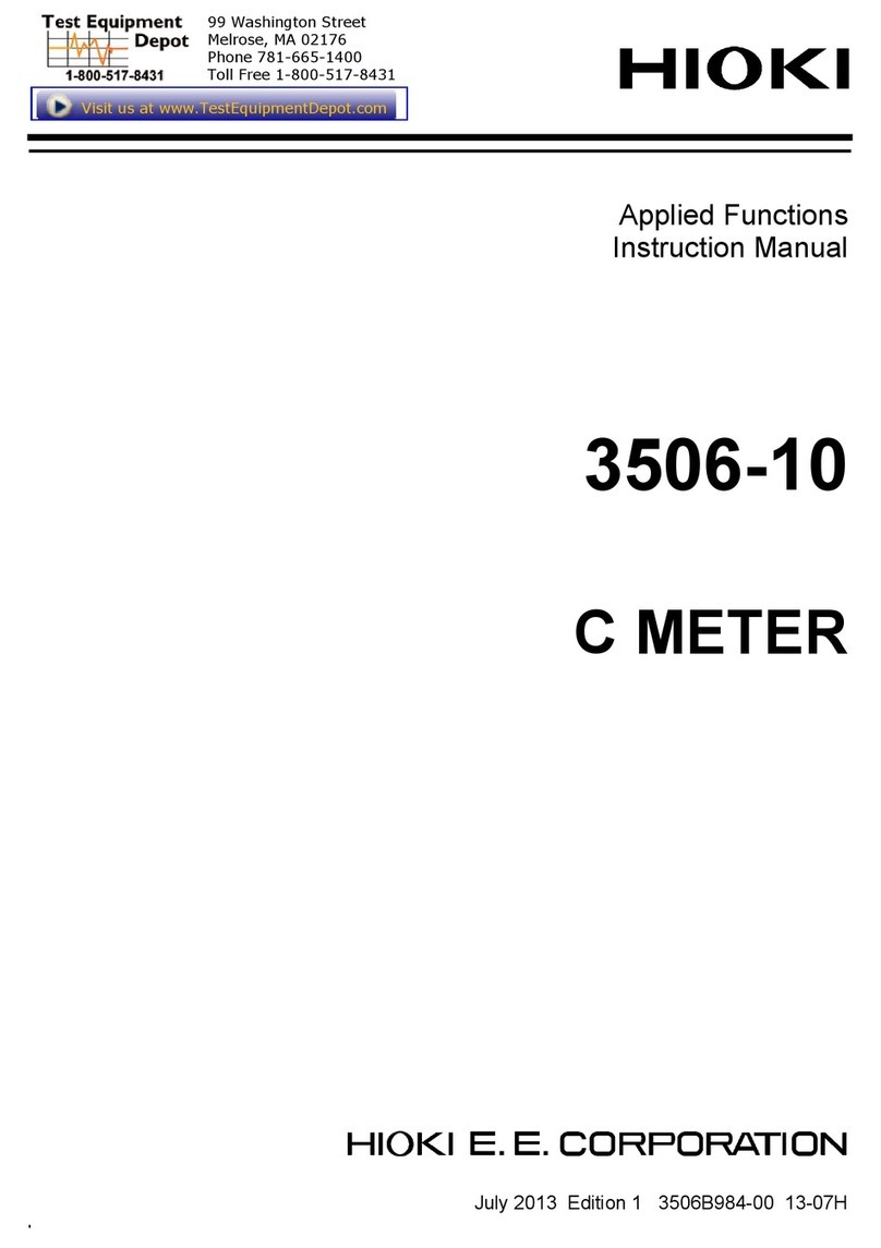 Hioki 3506-10 Parts list manual Hioki 3506-10 Parts list manual