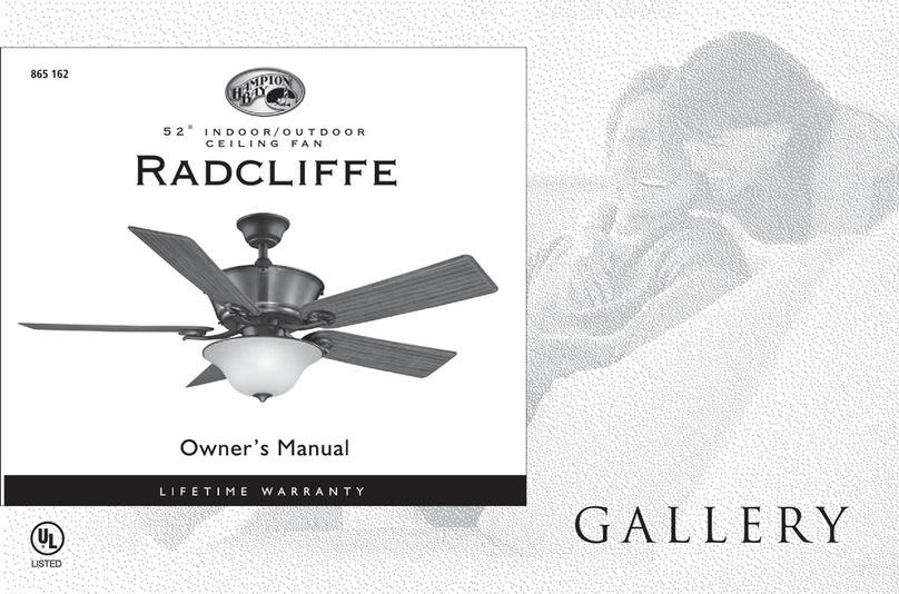 HAMPTON BAY Radcliffe owner's manual