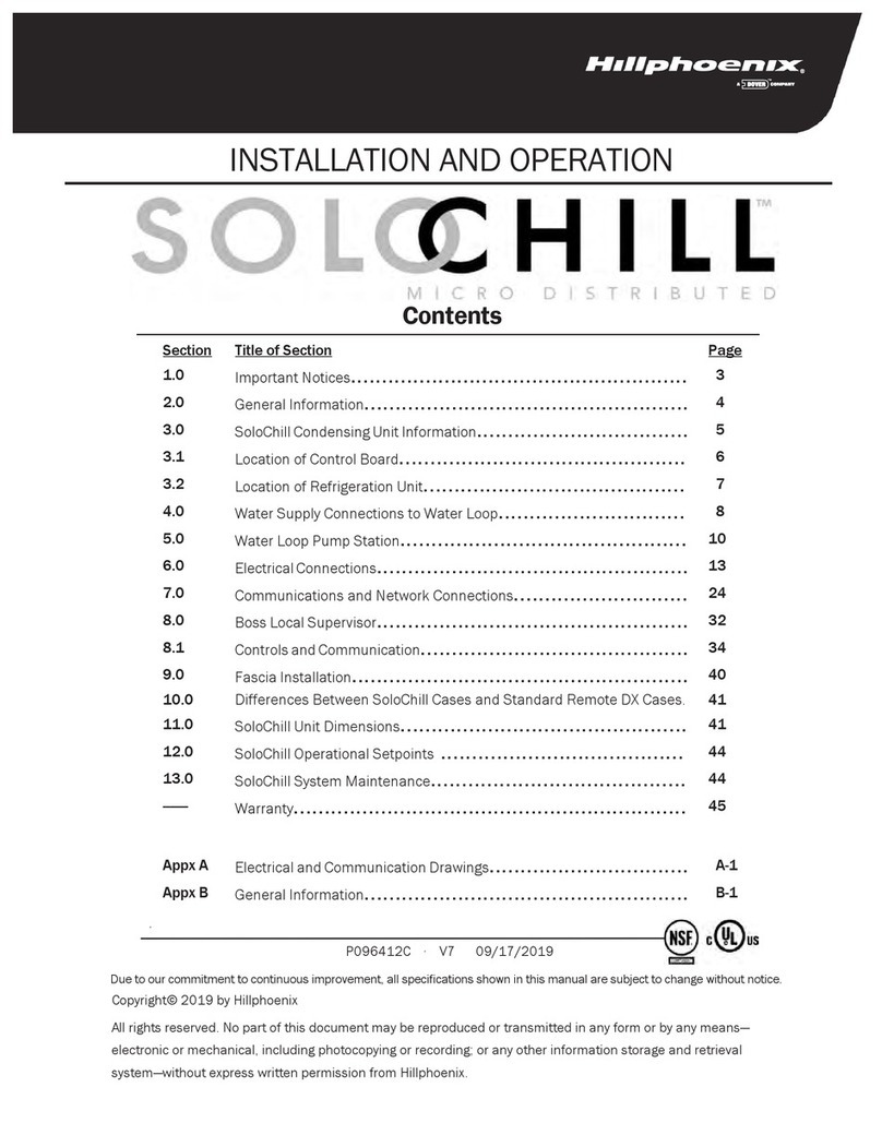 Hillphoenix SOLOCHILL DA091 Installation and operation
