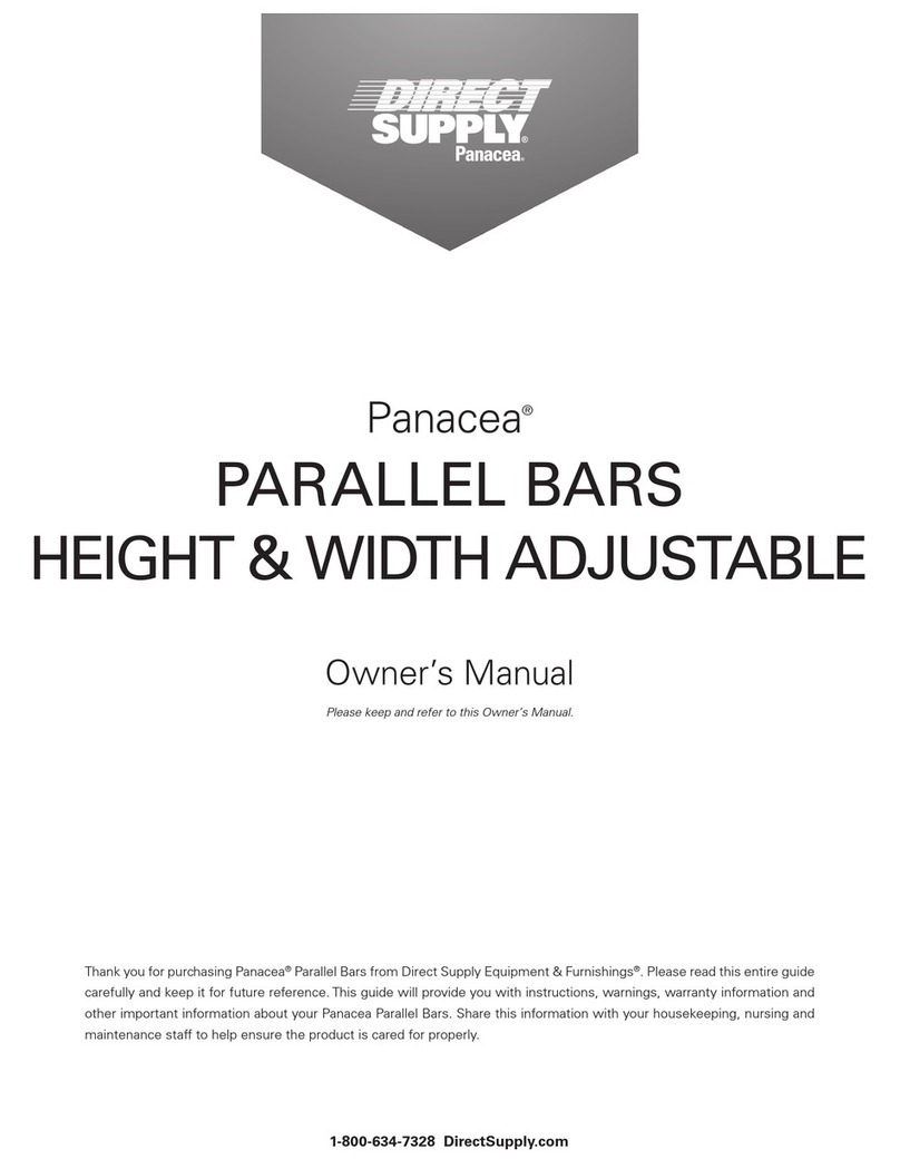 Direct Supply PANACEA PARALLEL BARS User manual