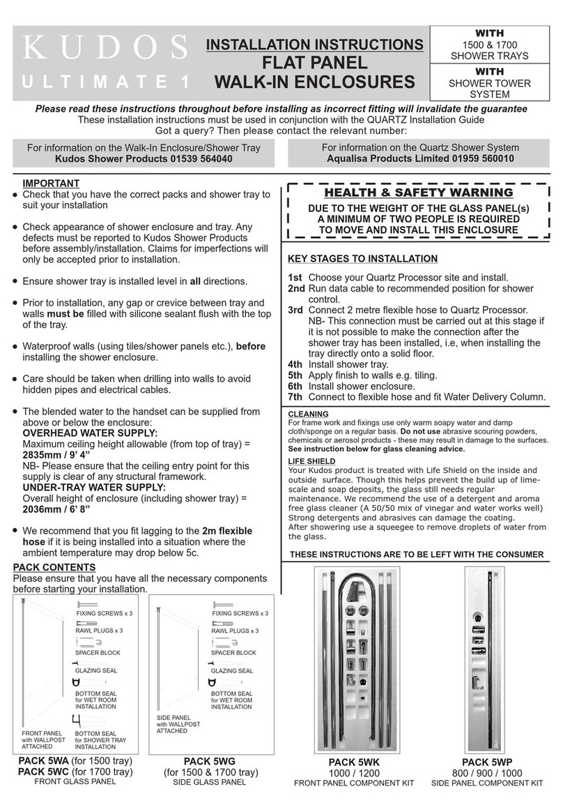 KUDOS ULTIMATE 1 Series installation instructions