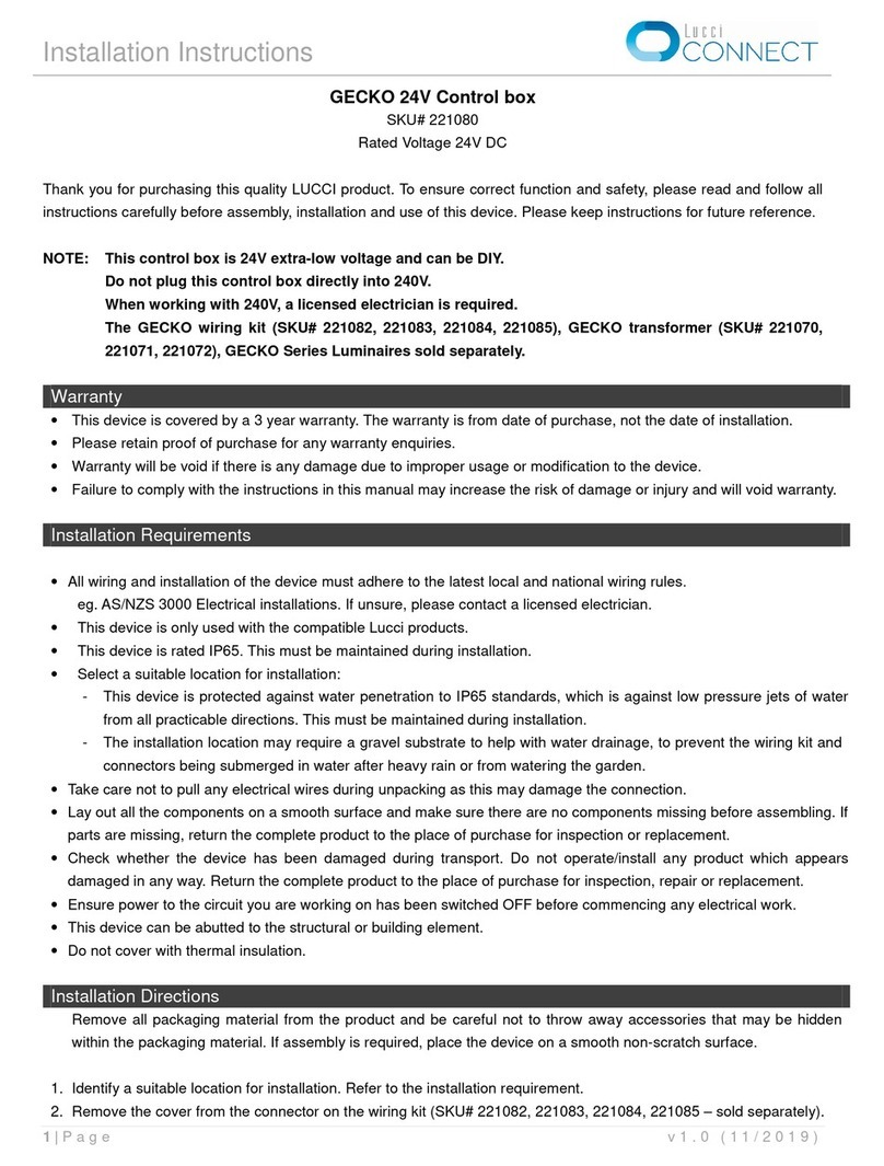 LUCCI GECKO 221080 installation instructions