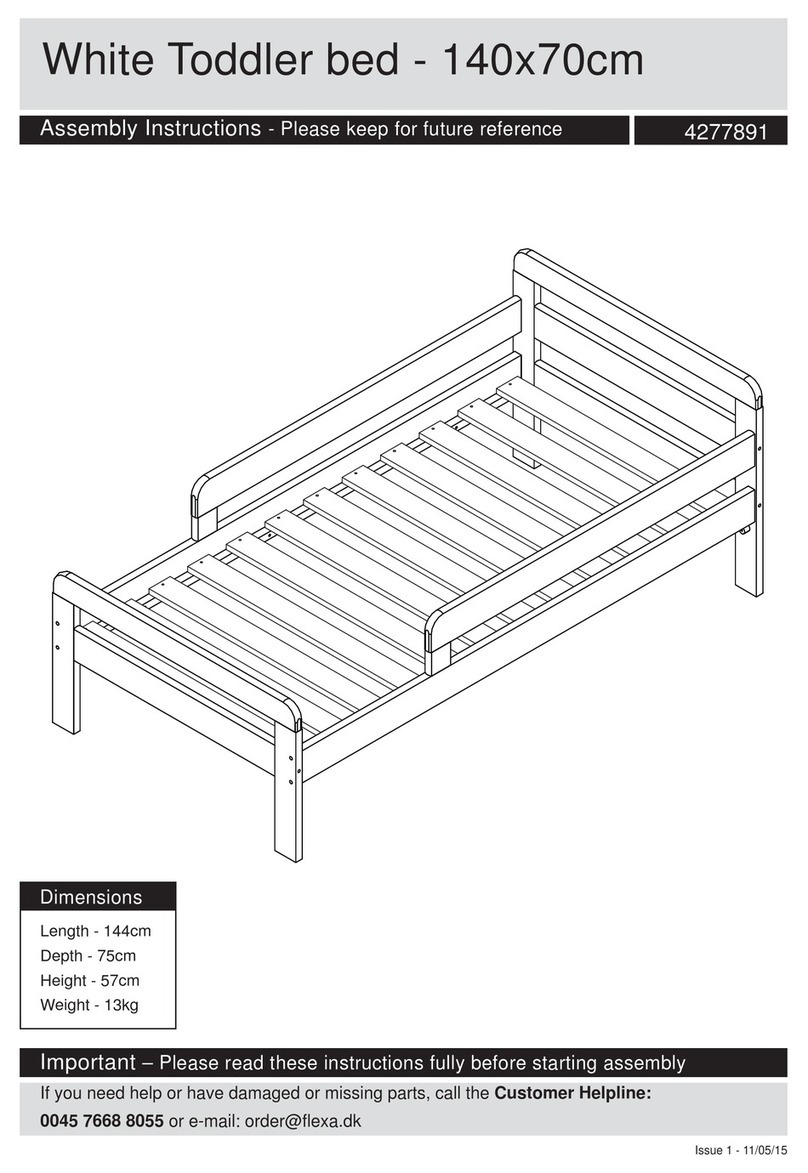 Argos White Toddler bed 4277891 Assembly instructions
