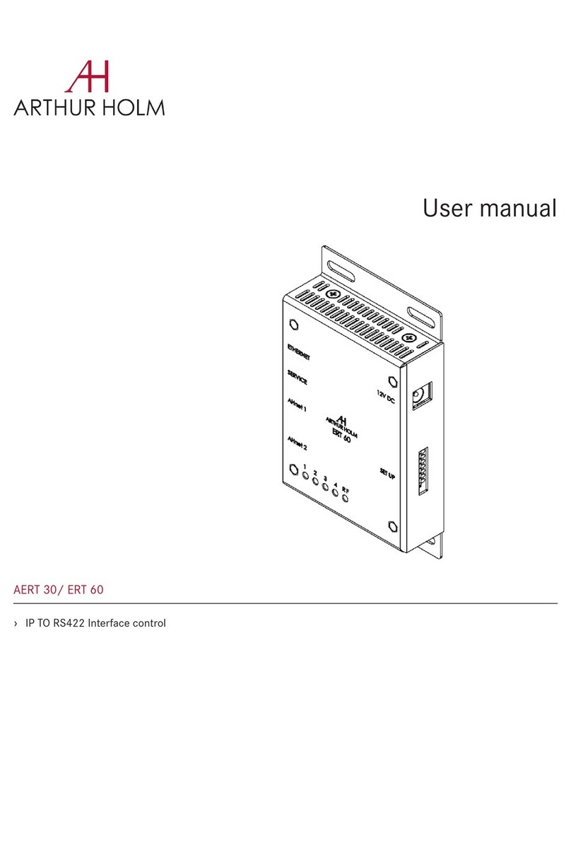 ARTHUR HOLM ERT 30 user manual