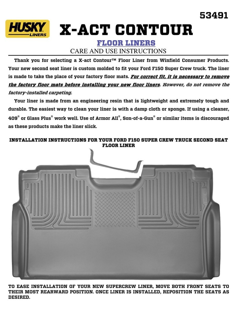 HUSKY LINERS X-ACT CONTOUR 53491 Care and use instructions