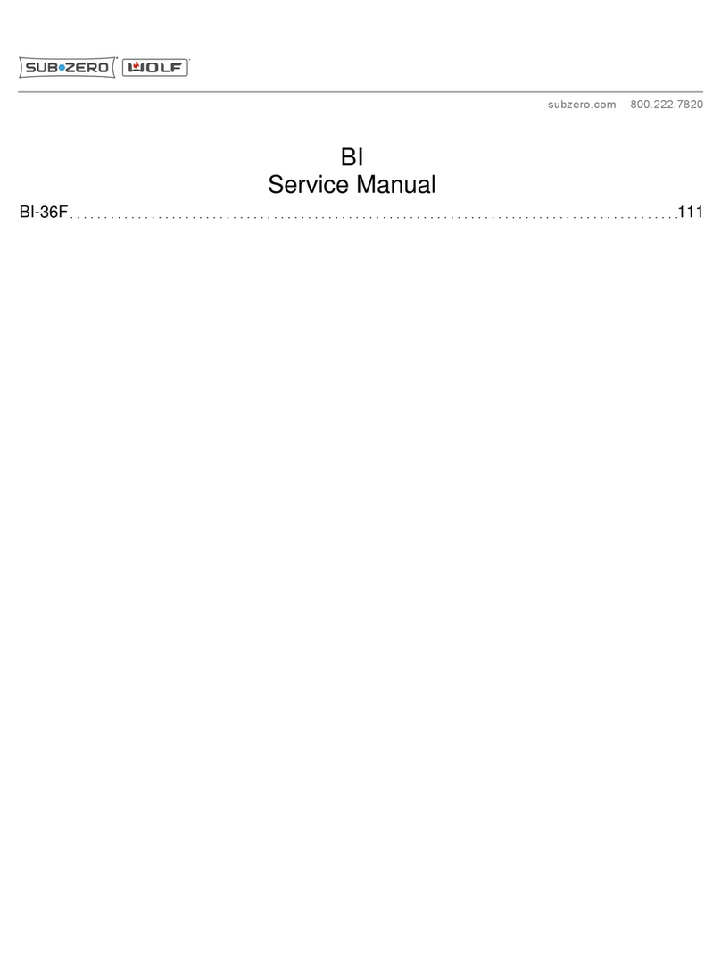Wolf Sub-Zero BI Series Service manual
