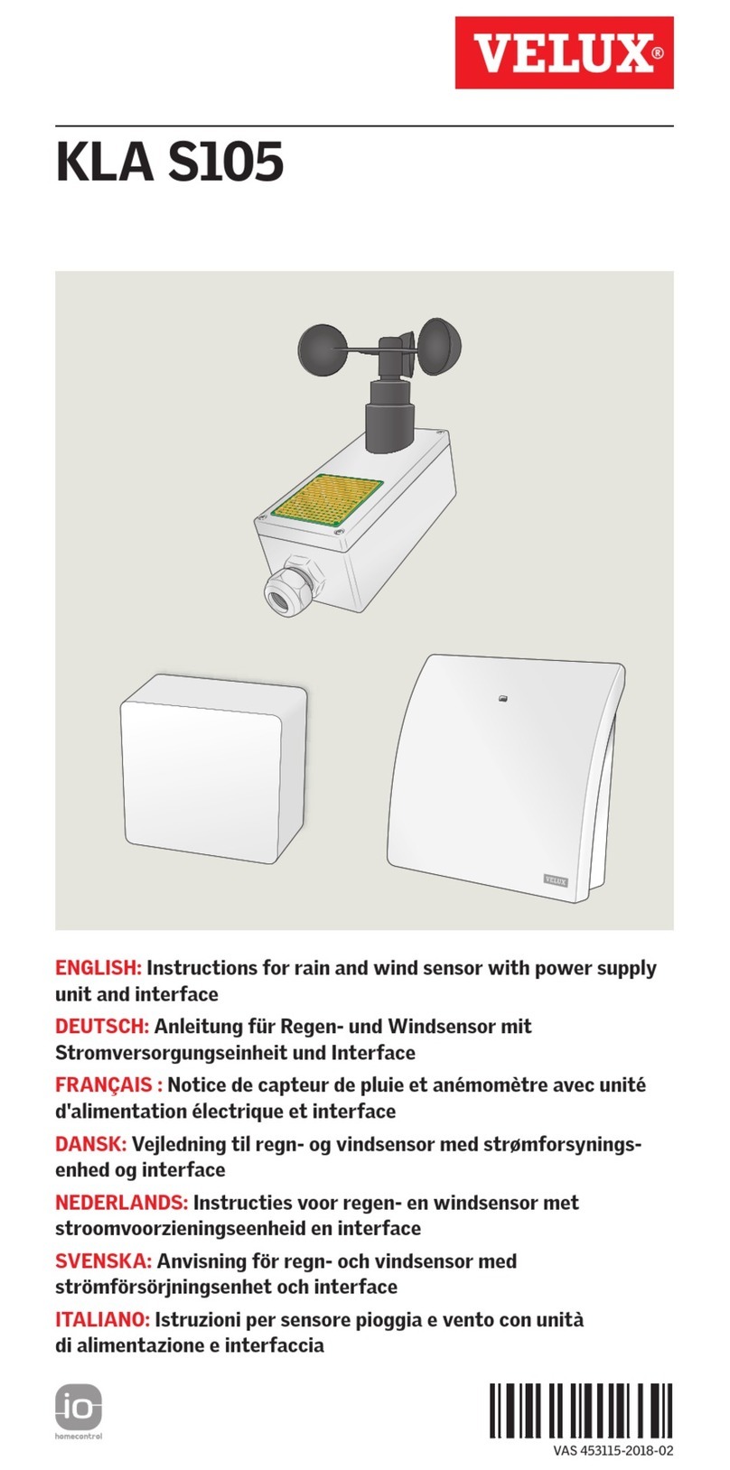 Velux KLA S105 manual