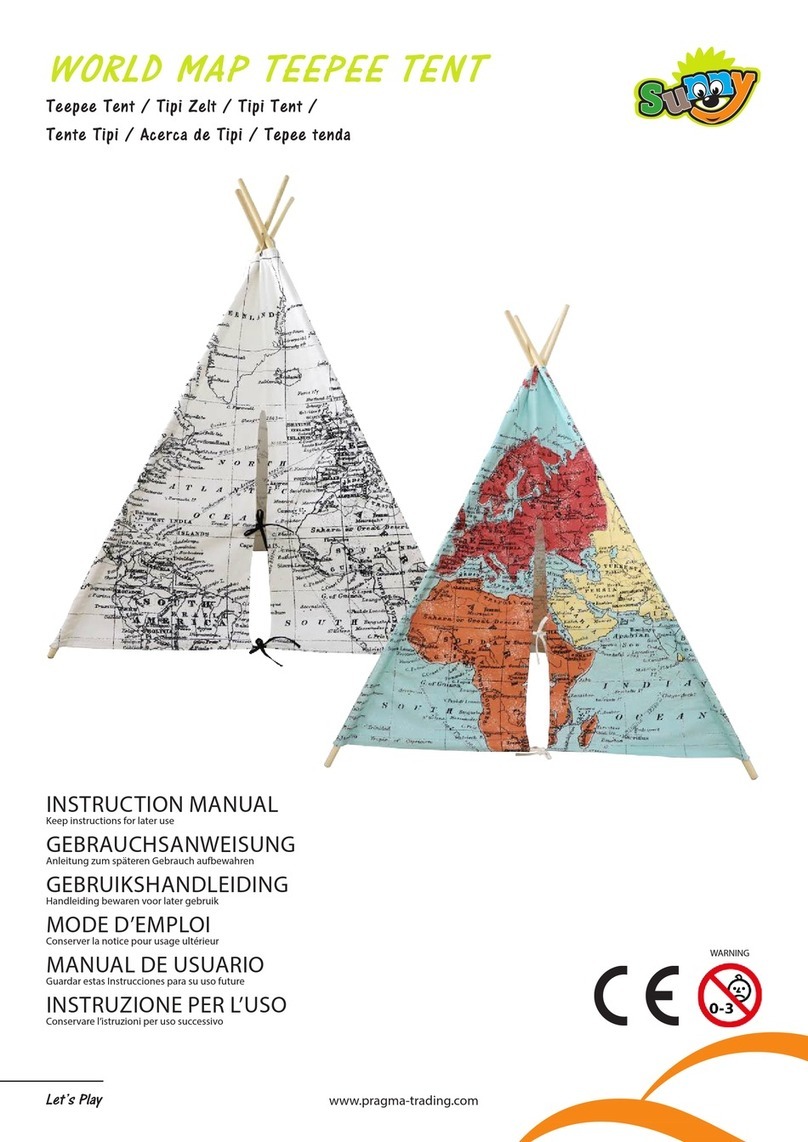 Pragma Sunny WORLD MAP TEEPEE TENT instruction manual